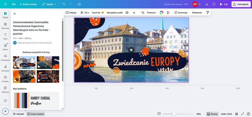 Canva - tworzenie filmu