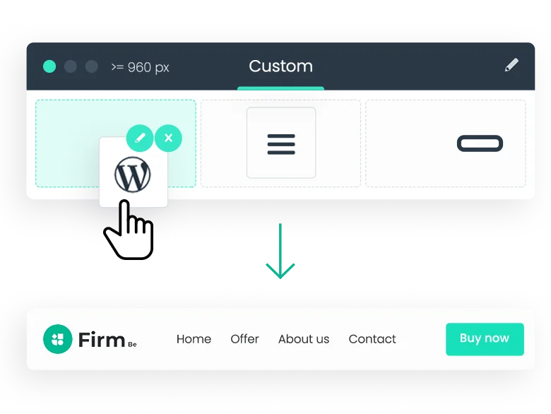 Elementor PRO - header builder