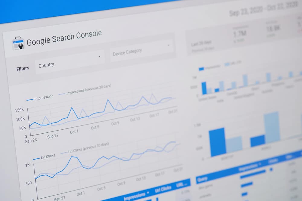 Google Search Console (GSC) - przykładowy raport