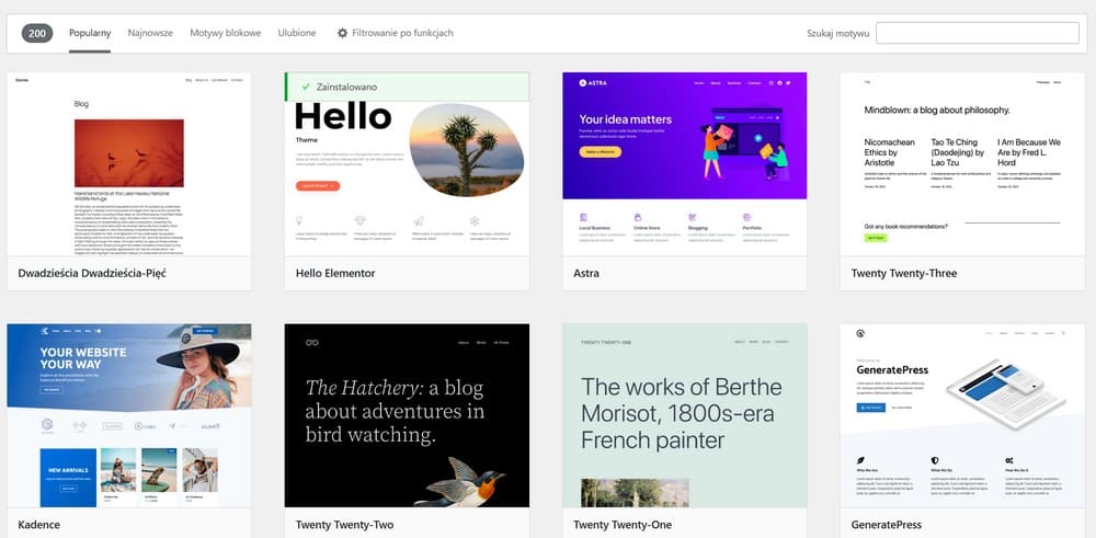 Motywy WordPress