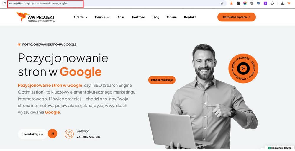 Przyjazny adres URL - przykład