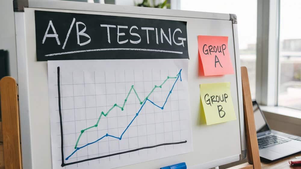 Test AB w Google Ads - wykres